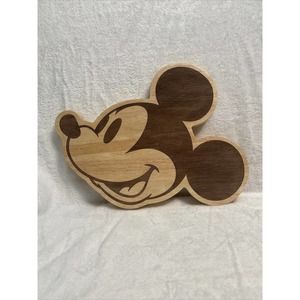 Disney Mickey Mouse Face Hardwood Cutting Board Cheeseboard Mickey Head Cutting